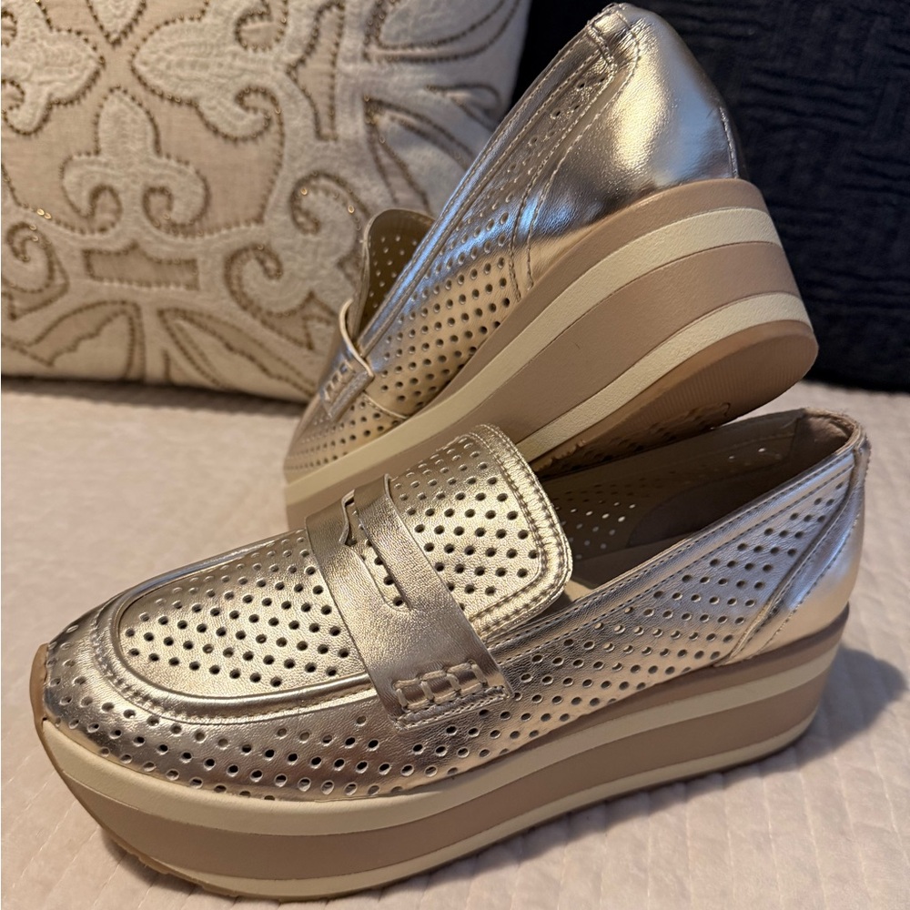 Dolce Vita Metallic Gold Platform Slip